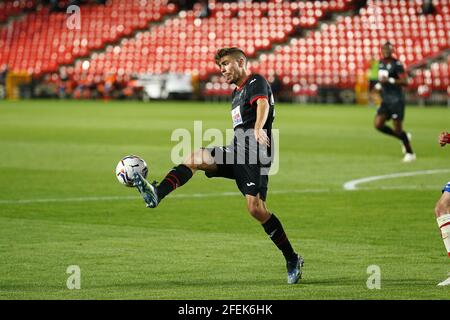 Alejandro Pozo (Eibar), 22 AVRIL 2021 - football : Espagnol 'la Liga Santander' match entre Grenade CF 4-1 SD Eibar au Nuevo Los Carmenes à Grenade, Espagne. (Photo de Mutsu Kawamori/AFLO) Banque D'Images