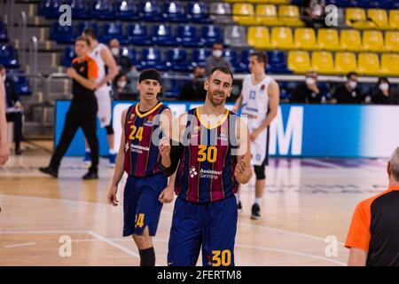 Victor Claver du FC Barcelone lors de l'Euroligue Turkish Airlines, jeu de playoffs 2 match de basket-ball entre le FC Barcelone et Zenit St Petersbourg le 23 avril 2021 au Palau Blaugrana à Barcelone, Espagne - photo Javier Borrego / Espagne DPPI / DPPI / LiveMedia Banque D'Images