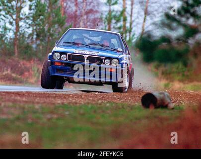 Lancia Delta integrale HF sur une scène de rassemblement de club à 1993 à Avon Park Banque D'Images