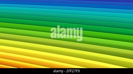 Feuilles de plastique colorées de différentes couleurs, motif de papier arc-en-ciel 3D Banque D'Images