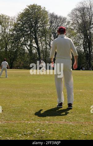 Graves Park, Sheffield, South Yorkshire, Royaume-Uni. 24 avril 2021. Match de cricket à graves Park, Sheffield. Credit: Alamy Live News Banque D'Images