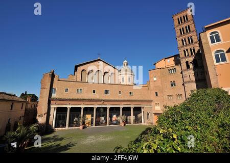 Italie, Rome, Celio, Basilica dei Santi Giovanni e Paolo Banque D'Images