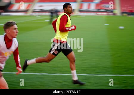 Sheffield, Angleterre, le 24 avril 2021. Rhian Brewster de Sheffield Utd lors du match de la Premier League à Bramall Lane, Sheffield. Le crédit photo devrait se lire: Andrew Yates / Sportimage Banque D'Images