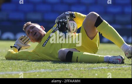 Southend, Royaume-Uni. 24 avril 2021. SOUTHEND, ANGLETERRE - AVRIL 24 : Mark Oxley de Southend United pendant la Sky Bet League 2 entre Southend United et Leyton Orient au Roots Hall Stadium, Southend, Royaume-Uni le 24 avril 2021 Credit: Action Foto Sport/Alay Live News Banque D'Images