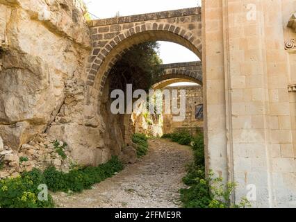 Sites extérieurs de l'église Saint-Matthieu (Chiesa di San Matteo) à Scicli, province de Ragusa, Sicile - Italie. Banque D'Images