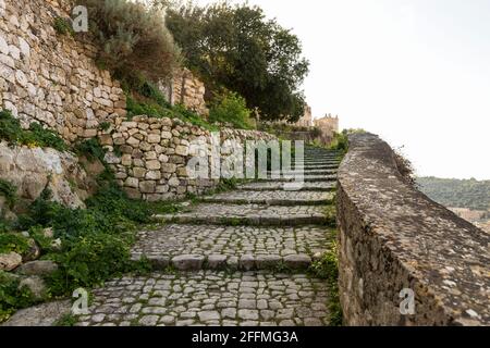 Sites extérieurs de l'église Saint-Matthieu (Chiesa di San Matteo) à Scicli, province de Ragusa, Sicile - Italie. Banque D'Images