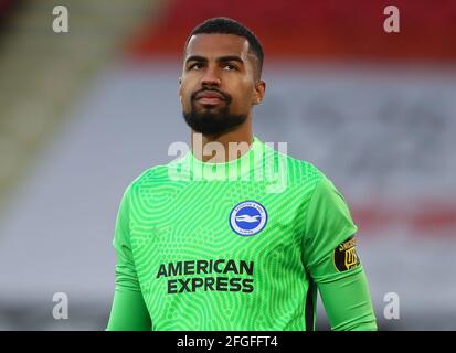 Sheffield, Royaume-Uni. 24 avril 2021. Robert Sanchez de Brighton lors du match de la Premier League à Bramall Lane, Sheffield. Le crédit photo doit être lu: Simon Bellis/Sportimage crédit: Sportimage/Alay Live News Banque D'Images