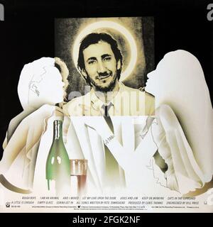 Pete Townshend : 1980. Capot arrière LP : verre vide Banque D'Images