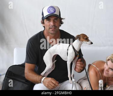 Miami Beach, Floride, États-Unis. 24 avril 2021. Nacho Figueras au World Polo League Beach Polo sur Miami Beach le 24 avril 2021 à Miami Beach, Floride. Crédit : Mpi04/Media Punch/Alamy Live News Banque D'Images