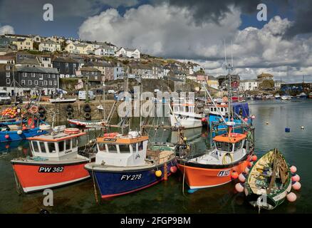 Mevagissey Port de pêche sur la côte sud de Cornwall, en Angleterre Banque D'Images