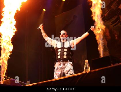 Sabaton au festival Bråvalla 2015. Banque D'Images