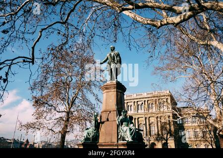 Monument à Ferenc Deak à Budapest, Hongrie Banque D'Images