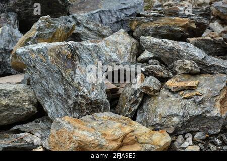 Roches amorphes avec beau design, motif et couleur Banque D'Images