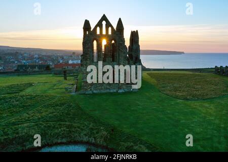 Magnifique abbaye de Whitby Banque D'Images