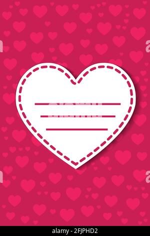 illustration vectorielle de concept de carte de saint-valentin rose Illustration de Vecteur