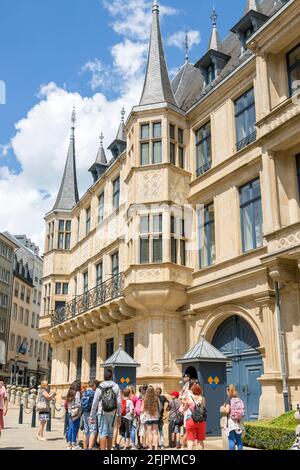 Luxembourg, Grand-Duché de Luxembourg - 06 juillet 2018 : façade du Palais des Grands Ducs à Luxembourg Banque D'Images