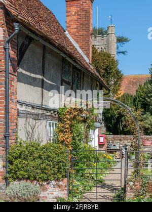 « Lychgate Cottage ». Village de Hambleden, Buckinghamshire, Angleterre. Banque D'Images