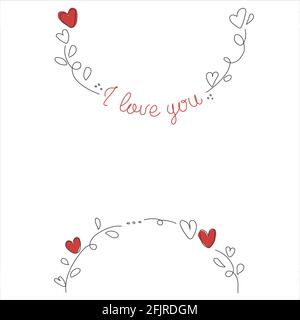 Je t'aime la décoration de jour. Illustration vectorielle. Illustration de Vecteur