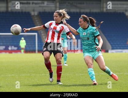 Sheffield, Angleterre, le 24th avril 2021. Courtney Sweetman-Kirk de Sheffield Utd pendant le match féminin à Bramall Lane, Sheffield. Le crédit photo devrait se lire: Simon Bellis / Sportimage Banque D'Images