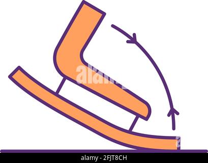 Pied prothétique design RGB couleur icône Illustration de Vecteur