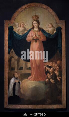 Notre Dame de la Miséricorde ou Martin Omnium. Deuxième moitié du XVIIe siècle. Huile sur bois. Musée de notre-Dame de la Miséricorde (Museu da Misericordia do Porto). Porto. Portugal. Banque D'Images