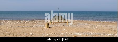 Gryones menant au lavage à Hunstanton, dans l'ouest du Norfolk. Banque D'Images