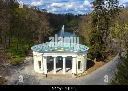Parc national dendrologique Sofiyivka Uman Ukraine vue aérienne Banque D'Images
