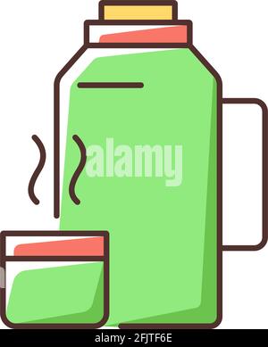 Icône de couleur RVB du flacon à vide Illustration de Vecteur