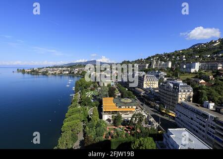 Suisse, Canton de Vaud, Montreux, Hôtel Fairmont le Montreux Palace Banque D'Images