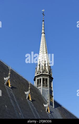 France, Côte d'Or, Paysage culturel de Bourgogne climats classés au patrimoine mondial de l'UNESCO, Beaune, Hospices de Beaune, Hôtel Dieu Banque D'Images