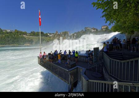 Suisse, Schaffhausen Kanton, Neuhausen, Rhin Falls (Rheinfall) Banque D'Images