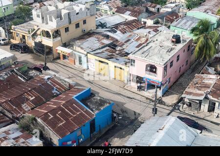 République Dominicaine, Sainto-Domingo, quartier populaire de Gualey Banque D'Images