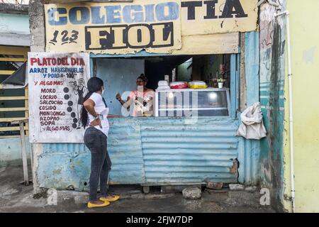 République Dominicaine, Sainto-Domingo, quartier populaire de Gualey Banque D'Images