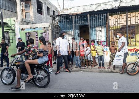 République Dominicaine, Sainto-Domingo, quartier populaire de Gualey Banque D'Images