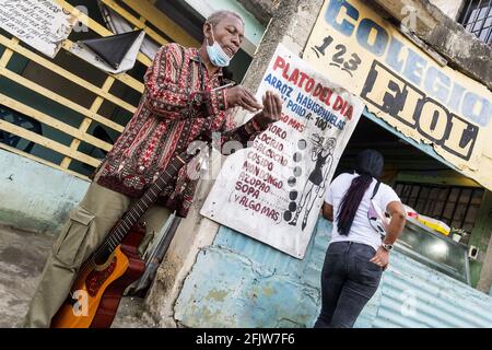 République Dominicaine, Sainto-Domingo, quartier populaire de Gualey Banque D'Images