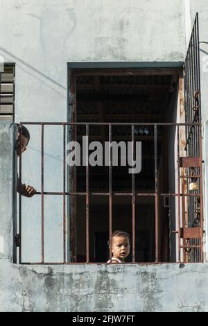 République Dominicaine, Sainto-Domingo, quartier populaire de Gualey Banque D'Images