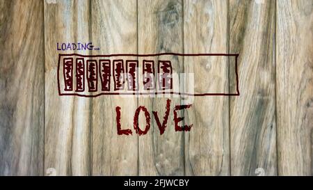 Plaque de Rue le sens moyen de l'amour Banque D'Images