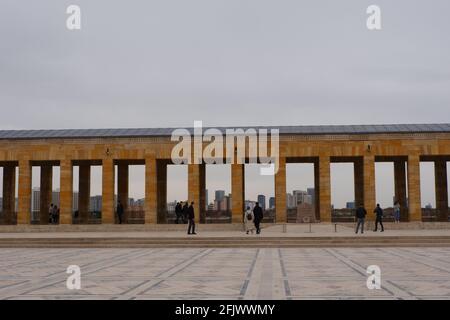 Place principale d'Anıtkabir (Mausolée d'Atatürk) - Ankara Banque D'Images