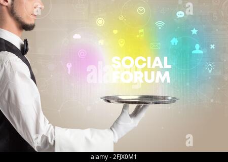 Concept de réseau social serveur
