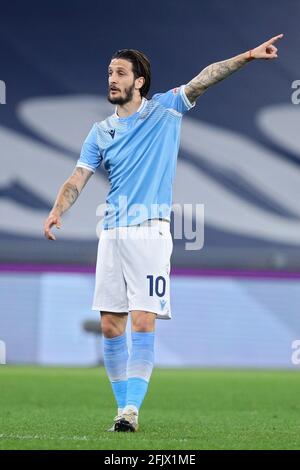 Rome, Italie. 26 avril 2021. Luis Alberto du Latium réagit pendant le championnat italien Serie UN match de football entre SS Lazio et AC Milan le 26 avril 2021 au Stadio Olimpico à Rome, Italie - photo Federico Proietti/DPPI crédit: DPPI Media/Alamy Live News Banque D'Images