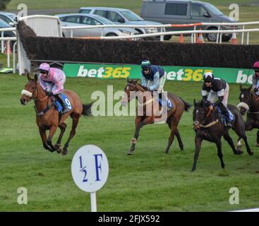 Une journée à l'hippodrome de Ludlow à Shropshire Banque D'Images