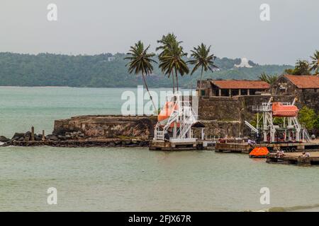 GALLE, SRI LANKA - 12 JUILLET 2016 : vue sur un port du fort de Galle Banque D'Images