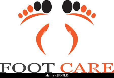 Logo Icône vecteur modèle pied illustration design Illustration de Vecteur