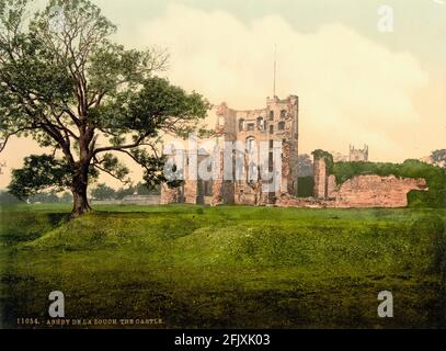 Le château d'Asby-de-la-Zouch dans le Leicestershire vers 1890-1900 Banque D'Images