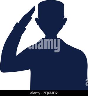 Silhouette d'un militaire américain - illustration vectorielle Illustration de Vecteur