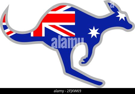 Drapeau kangourou australien Illustration de Vecteur