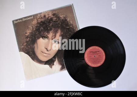 Pop artiste, Barbra Streisand album de musique sur vinyle disque LP. Intitulé: Souvenirs Banque D'Images