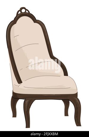 Vieux mobilier rétro de romantisme époque vecteur Illustration de Vecteur