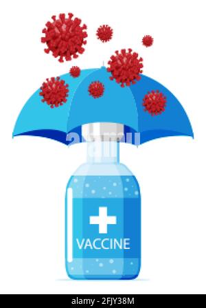 Vaccination contre le coronavirus. Le temps de vacciner Illustration de Vecteur