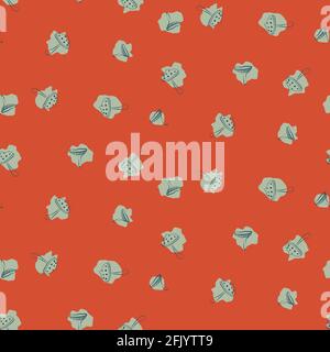 taches avec motif d'esquisses de tabouret en rouge Illustration de Vecteur